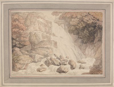 A High Waterfall by Thomas Rowlandson